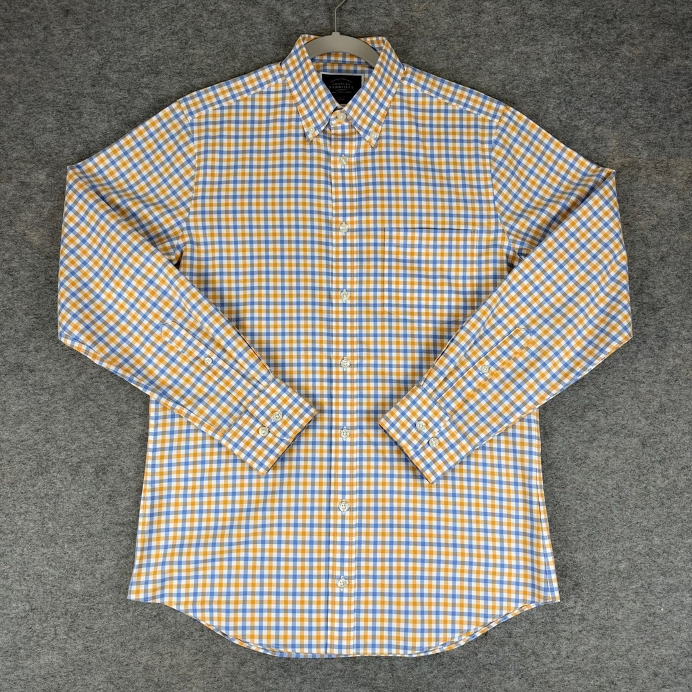 Charles Tyrwhitt Non-Iron Long Sleeve Button Down Shirt Slim Fit Mens Small S